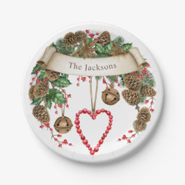 Prato de Papel Festa Feliz Natal de Inverno