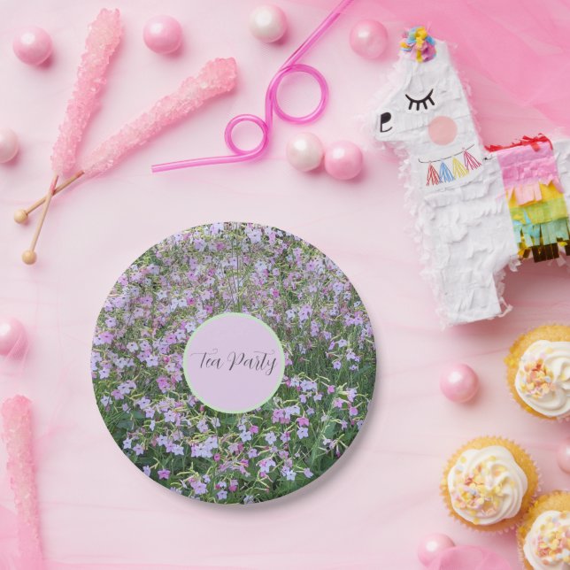 Prato De Papel Festa Floral de Nicotiana Rosa (Festa)