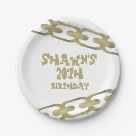 Prato de Papel Festa Hip Hop Adulto Corrente 80s 9
