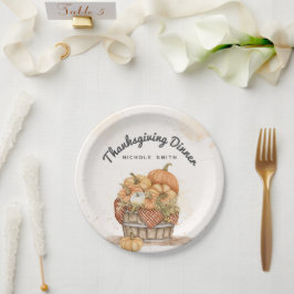 Prato De Papel Festa Jante de Ação de Graças