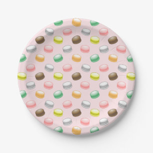 Prato De Papel Festa Macarons Sweet 16