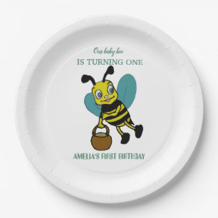 Prato De Papel Festa personalizada de primeiro aniversario do pri