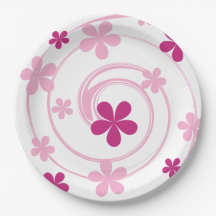 Festa Retro Rosa Floral Moderna Feminina