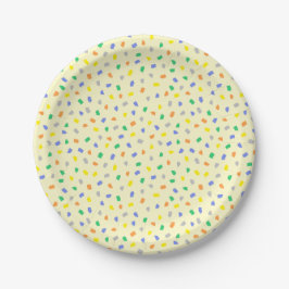 Prato De Papel Festa Vibrante de Confete de Terrazzo na Costa Ama
