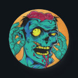 Prato De Papel Festa Zombie Birthday Halloween Kids<br><div class="desc">CHAMAR TODOS OS CAÇADORES ZOMBIE PARA AJUDAR A CELEBRAR ANIVERSÁRIO</div>