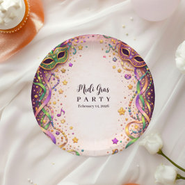 Prato De Papel Festive Ribbon Mask Mardi Gras Masquerade