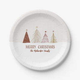 Prato De Papel Festivo Feliz Festa de Natal Férias Chic