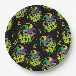 Prato De Papel Festivo Mardi Gras