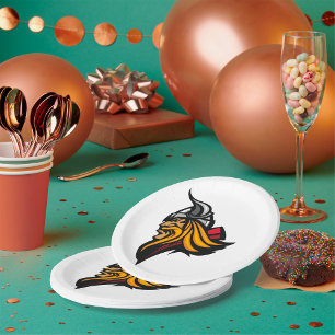 Prato De Papel Fierk Viking Head Norse Helmet e Beard