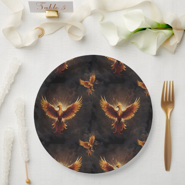 Prato De Papel Fiery Phoenix Cushion (Casamento)