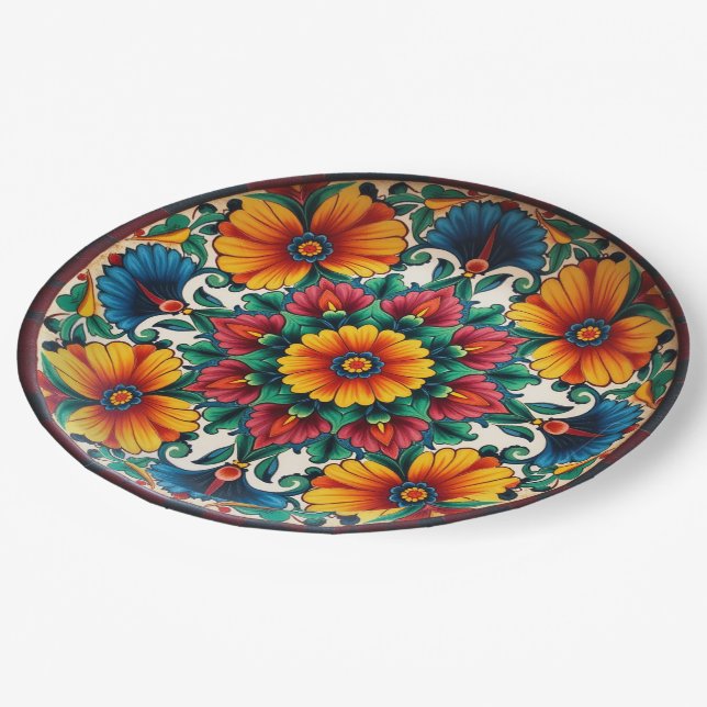 Prato De Papel 💀 🎉 Fiesta Bloomware Día de los Muertos (Inclinado)