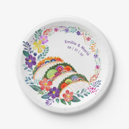 Prato De Papel FIESTA Cacti Folkart Flores Personalizado