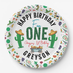 Prato De Papel Fiesta First   Parte primeiro aniversario