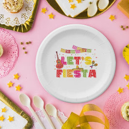 Prato De Papel Fiesta Paper Plate Mexico Theme Party Plata