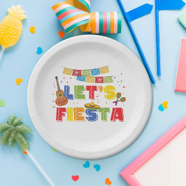 Prato De Papel Fiesta Paper Plate Mexico Theme Party Plata
