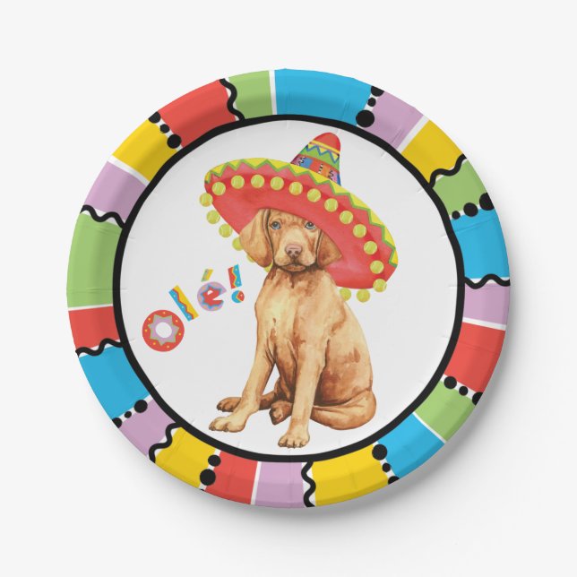 Prato De Papel Fiesta Vizsla Paper Plates (Frente)