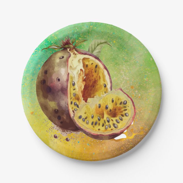 Prato De Papel fig de aquarela (Frente)