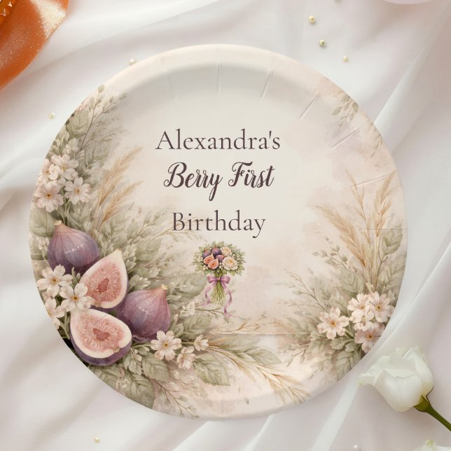 Prato De Papel Fig Garden Floral 1st Birthday (Criador carregado)