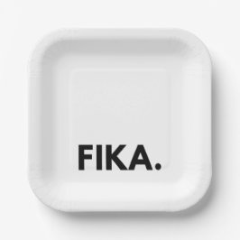 Prato De Papel Fika Bold Black and White Sans Serif