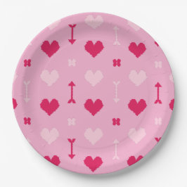 Prato De Papel Filas de Amor e Papel Brilhante