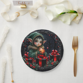 Prato De Papel Filha de elfo giro em Casaco verde