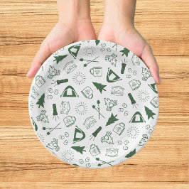 Prato De Papel Fim de Semana de Despedida de Solteira Modern Gree