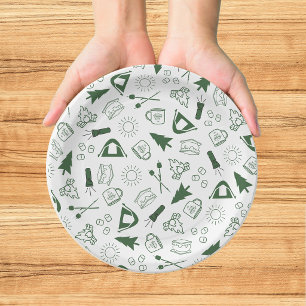 Prato De Papel Fim de Semana de Despedida de Solteira Modern Gree