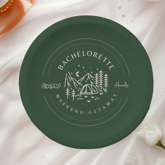 Prato De Papel Fim de Semana do Camp Bachelorette (Criador carregado)