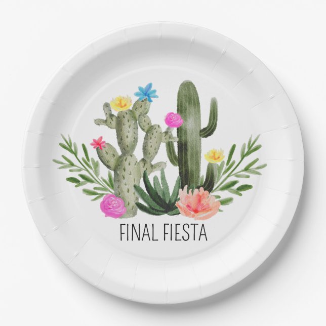 Prato De Papel Final Fiesta Party Paper Plates (Frente)