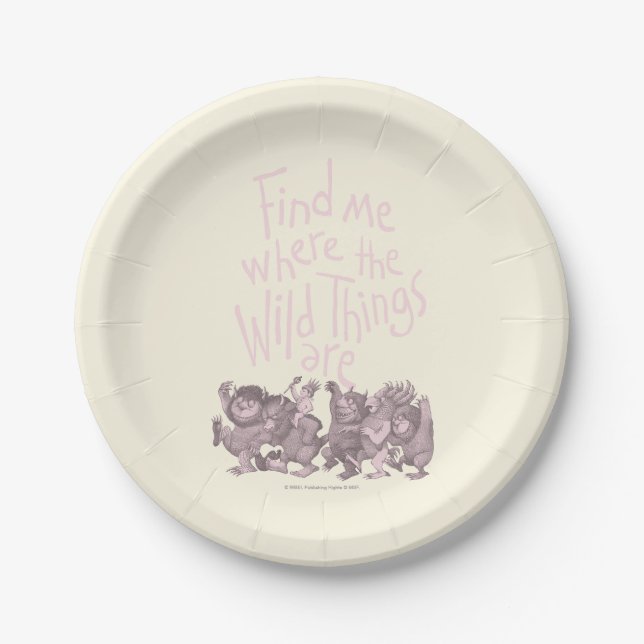 Prato De Papel Find Me Where the Wild Things Are (Frente)