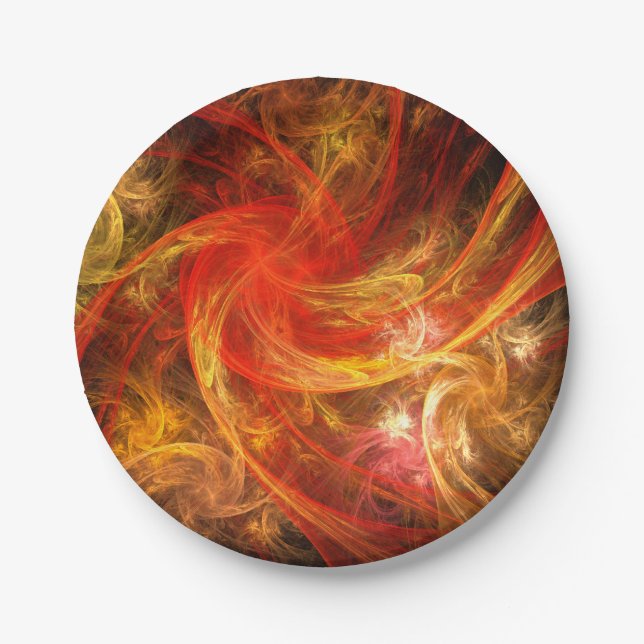 Prato De Papel Firestorm Abstrato-Art (Frente)