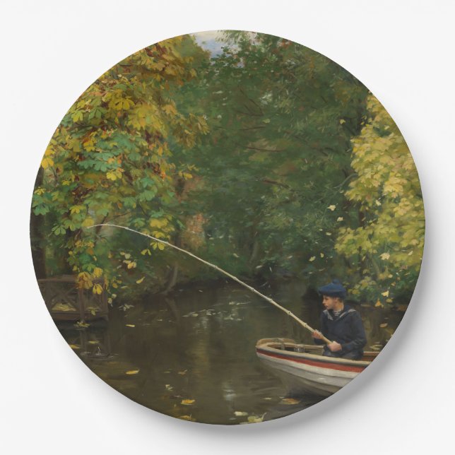 Prato De Papel Fisheries Boy (por Hans Andersen Brendekilde) (Frente)