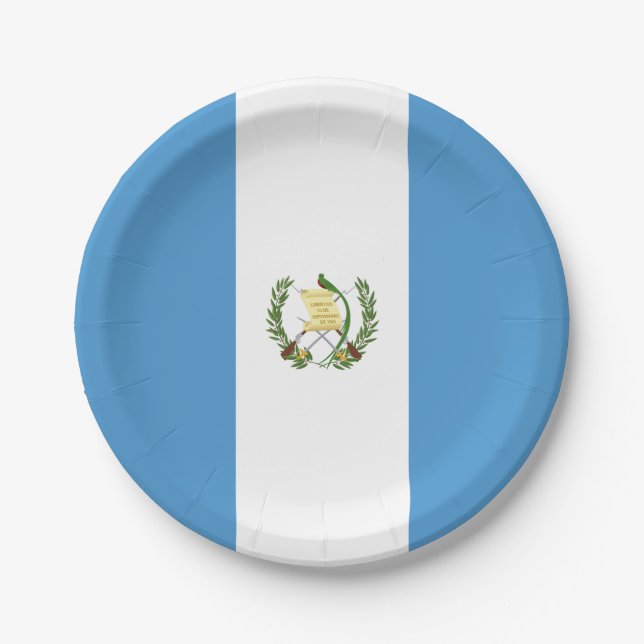 Prato De Papel Flag da Guatemala (Guatemala) (Frente)