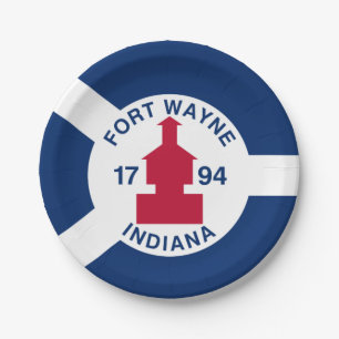 Prato De Papel Flag Fort Wayne, Indiana Paper Plates