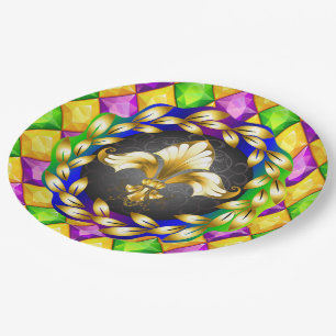 Prato De Papel Fleur de Lis Party Goods Paper Plate