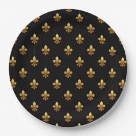 Prato De Papel Fleur de Lis Party Goods Paper Plate