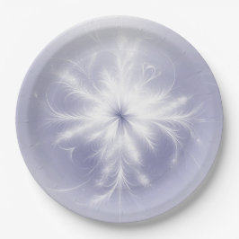 Prato De Papel Floco de neve branco rico em roxo