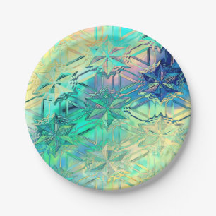 Prato De Papel Floco de neve colorido Floco de neve colorido cor-