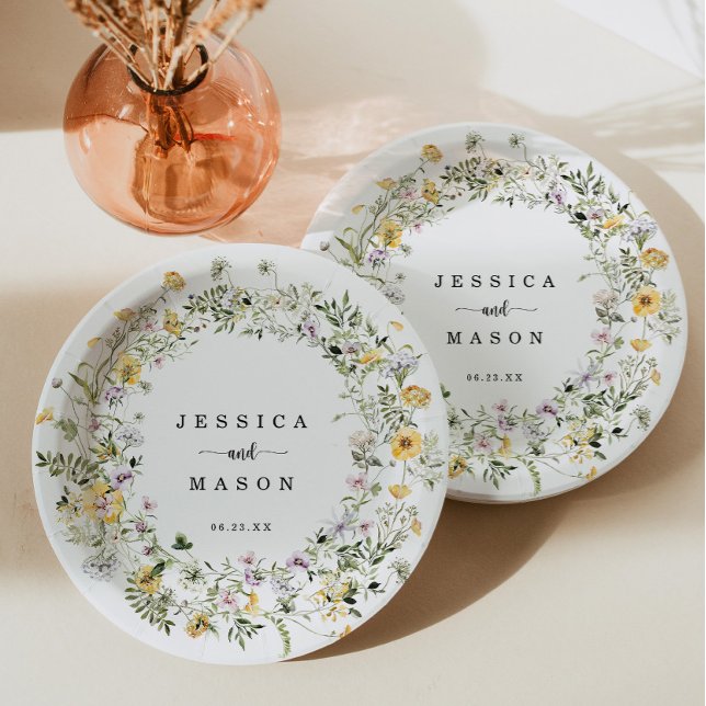 Prato de Papel Flor de Campo Rústico (Criador carregado)