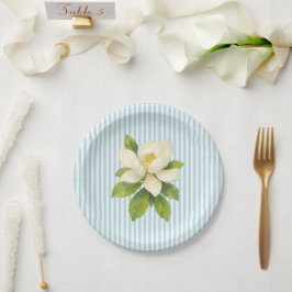 Prato De Papel Flor de Magnólia Casamento Personalizado Listra Az