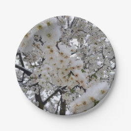 Prato de Papel Flor de Neve