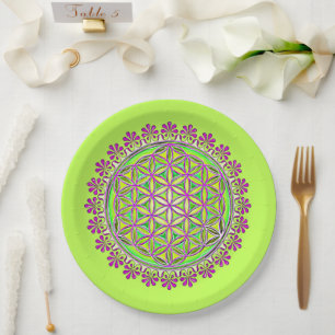 Prato De Papel Flor De Vida - Vintage Blossom Ornações 2