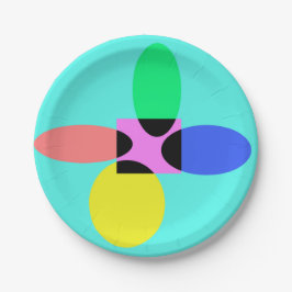 Prato De Papel Flor futurística