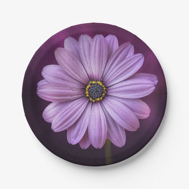 Prato De Papel Flor Roxo no Bloom (Frente)