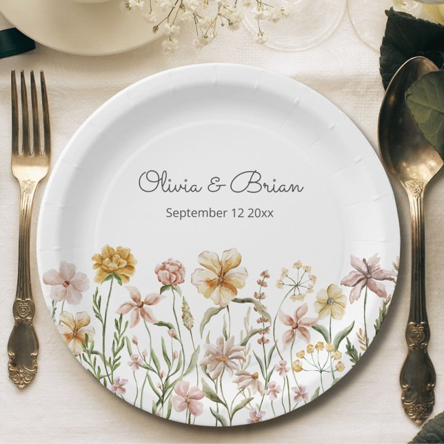 Prato De Papel Floral de Prados de Flores Selvagens Personalizada (In situ)