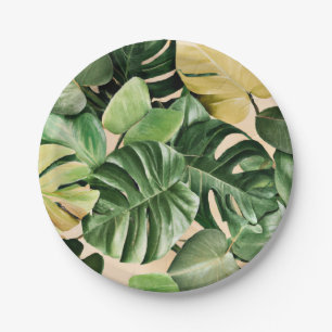 Prato De Papel Floral/Havaí/Folha tropical