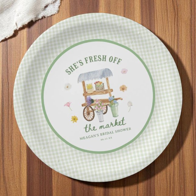 Prato De Papel Floral Mercado Fresco Acaba de Sair do Mercado Chá (Criador carregado)