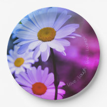 Floral Púrpura E Azul