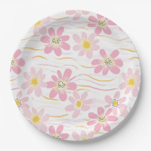 Prato De Papel Floral Retro Pastel (4)