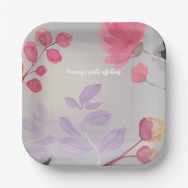 Prato De Papel Flores